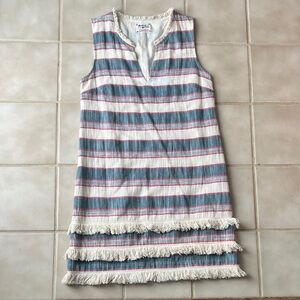 Anthropologie Holding Horses Striped Sleeveless Fringe Dress